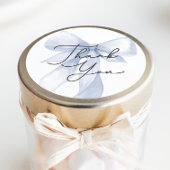 Blue Bow Baby shower Bedankt voor je steun Ronde Sticker