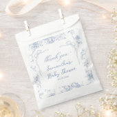 Blue Bow-Baby shower Bedankzakje (Geknipt)