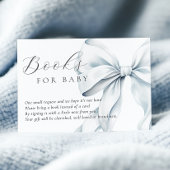 Blue Bow Baby shower Boeken voor Baby Enclosure Ka Informatiekaartje