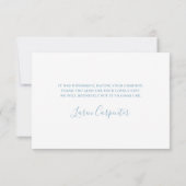 Blue Bow Baby shower Boy bedankpas Bedankkaart (Achterkant)