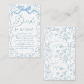 Blue Bow Baby shower Boy Book Informatiekaartje (Voorkant / Achterkant)