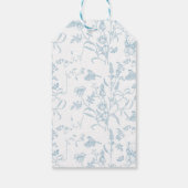 Blue Bow Baby shower Boy Gift Label Cadeaulabel (Achterkant)