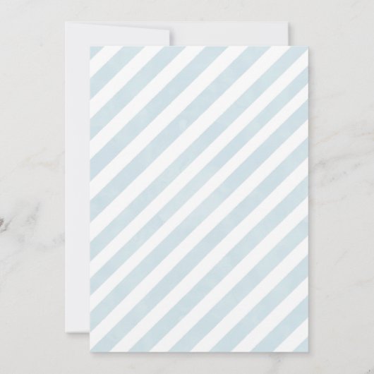 Blue Bow Baby shower Boy Invitation Kaart (Achterkant)