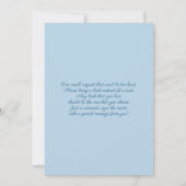 Blue Bow Baby shower Boy Invitation Kaart (Achterkant)