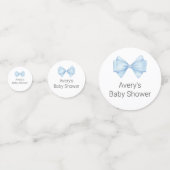 Blue Bow-Baby shower Confetti (Voorkanten)
