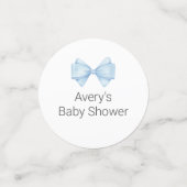 Blue Bow-Baby shower Confetti (Kleine voorkant)