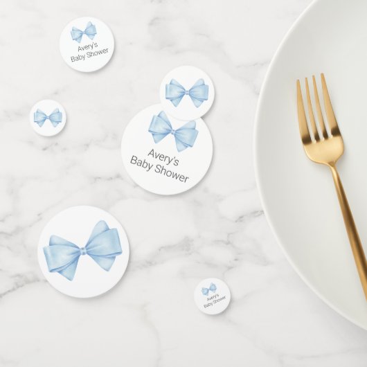 Blue Bow-Baby shower Confetti (Groep)