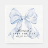 Blue Bow Baby Shower Coquette Bow Servet (Voorkant)