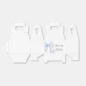 Blue Bow Baby Shower Coquette Bow Theme Bedankdoosjes (Uitgevouwen)