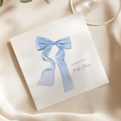 Blue Bow Baby shower Elegant papier Servet