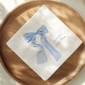 Blue Bow Baby shower Elegant papier Servet