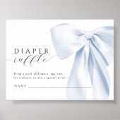 Blue Bow Baby shower Instant Download Poster (Voorkant)