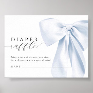 Blue Bow Baby shower Instant Download Poster