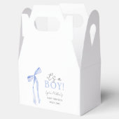 Blue Bow Baby shower Invitation, Jongen Baby showe Bedankdoosjes (Geopend)