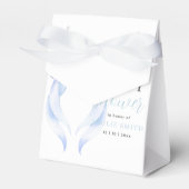 Blue Bow Baby shower Invitation, Jongen Baby showe Bedankdoosjes (Voorkant Zijde)