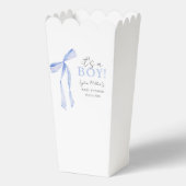 Blue Bow Baby shower Invitation, Jongen Baby showe Bedankdoosjes (Achterkant)