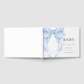 Blue Bow Baby shower Invitation, Jongen Baby showe Gastenboek (Volledig)