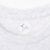 Blue Bow Baby shower Invitation, Jongen Baby showe Labels (Aangebracht)