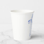 Blue Bow Baby shower Invitation, Jongen Baby showe Papieren Bekers (Rechts)