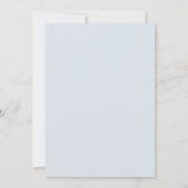 Blue Bow Baby shower Invitation Kaart (Achterkant)