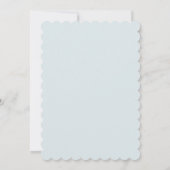 Blue Bow Baby shower Invitation Kaart (Achterkant)