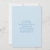 Blue Bow-Baby shower Kaart (Achterkant)