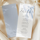 Blue Bow-Baby shower Menu