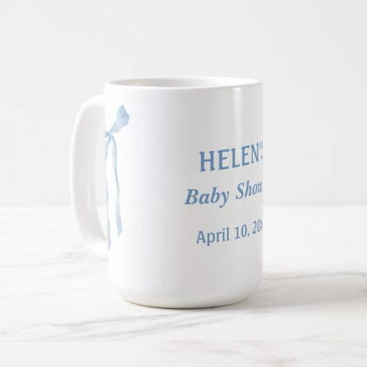 Blue bow baby shower oh boy mok (Voorkant links)