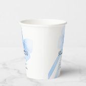 Blue Bow-Baby shower Papieren Bekers (Rechts)