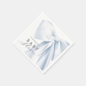 Blue Bow Baby shower Papieren servetten (Hoek)