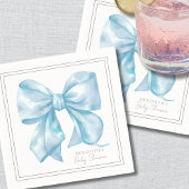 Blue Bow-Baby shower Servet