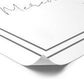 Blue Bow Baby shower Welkomstbord Poster (Hoek)