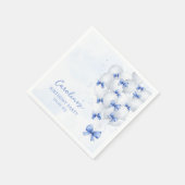 Blue Bow Balloons Verjaardag servetten (Hoek)