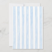 Blue Bow Baptism Invitation Kaart (Achterkant)