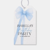 Blue Bow bedankt Cadeaulabel (Voorkant)