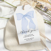 Blue Bow Bedankt voor je gunst Cadeaulabel