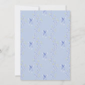 Blue Bow Bloemen Baby Boy Douche Kaart (Achterkant)