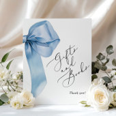 Blue Bow Boeken en geschenken elegante kalligrafie Poster