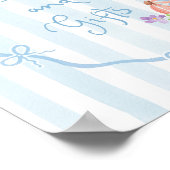 Blue Bow Boeken en geschenken grillige bloemen Poster (Hoek)