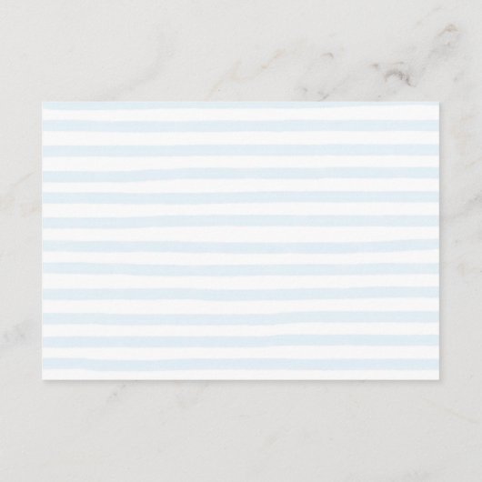 Blue Bow Bonjour Bebe Baby Showe Diapper Raffle Informatiekaartje (Achterkant)