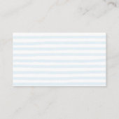 Blue Bow Bonjour Bebe Baby shower Note voor Baby Informatiekaartje (Achterkant)