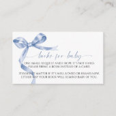 Blue Bow Book voor Baby Enclosure Kaart (Voorkant)