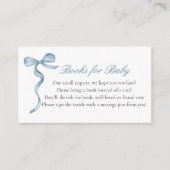Blue Bow Boy Baby Library Request Enclosure Kaart (Voorkant)