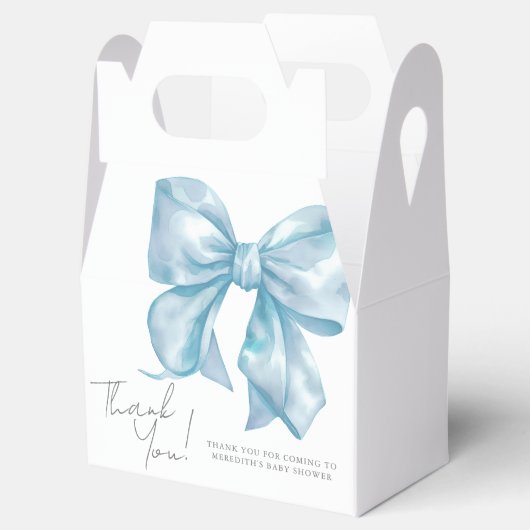 Blue Bow Boy Baby shower Bedankdoosjes (Geopend)