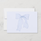 Blue Bow Boy Baby shower Bedankkaart (Achterkant)