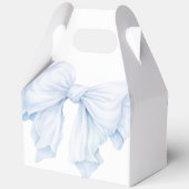 Blue Bow Boy Baby shower Dank je Bedankdoosjes (Achterkant)