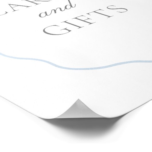  Blue Bow Boy Baby shower Kaarten en geschenken Poster (Hoek)