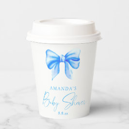 Blue bow Boy Baby shower Papieren Bekers