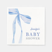 Blue Bow Boy Baby shower Servet (Voorkant)
