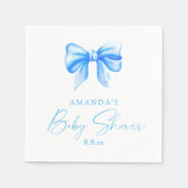 Blue bow Boy Baby shower Servet (Voorkant)